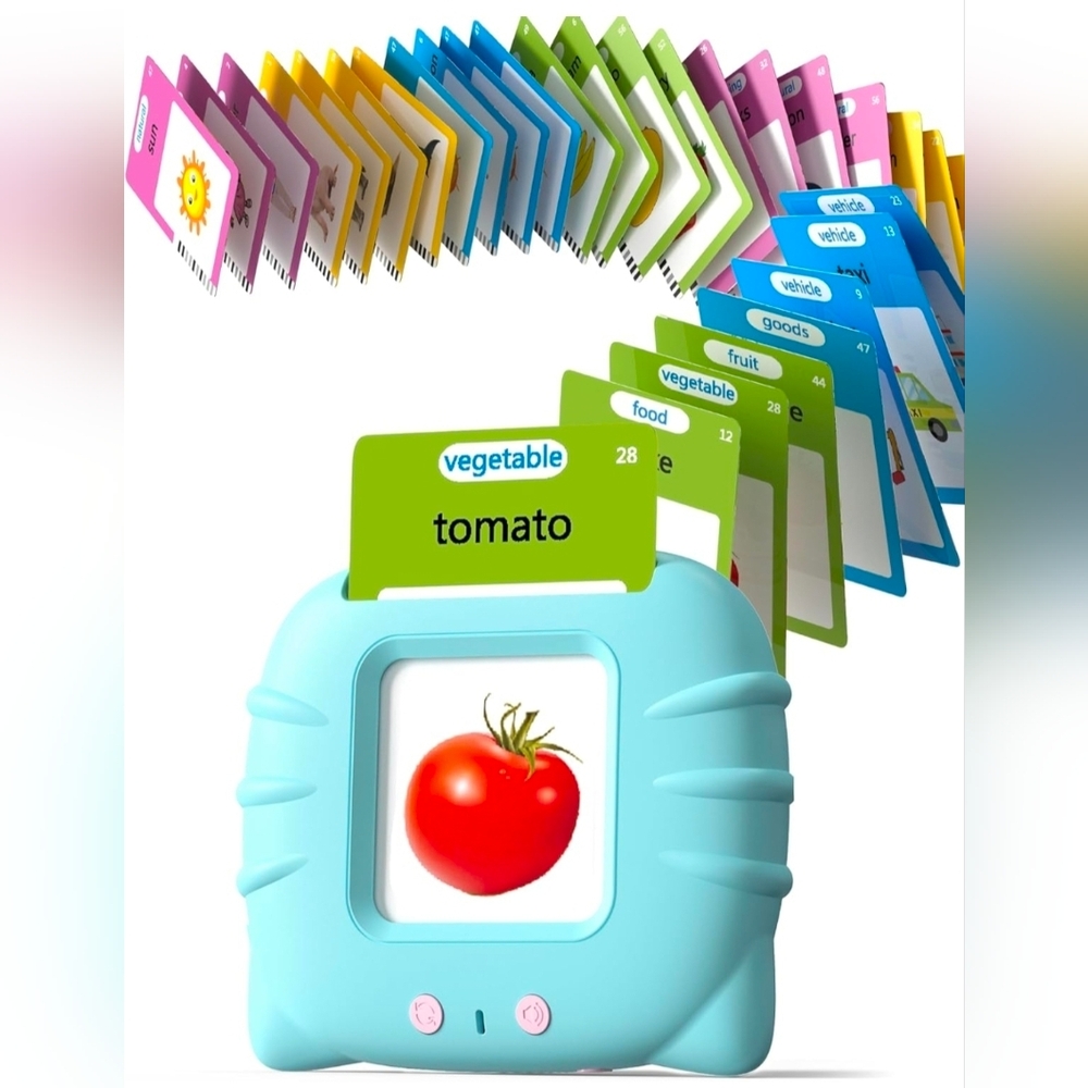 Talking Flash Cards for Toddlers ~  Montessori Language Learning ~ Blue